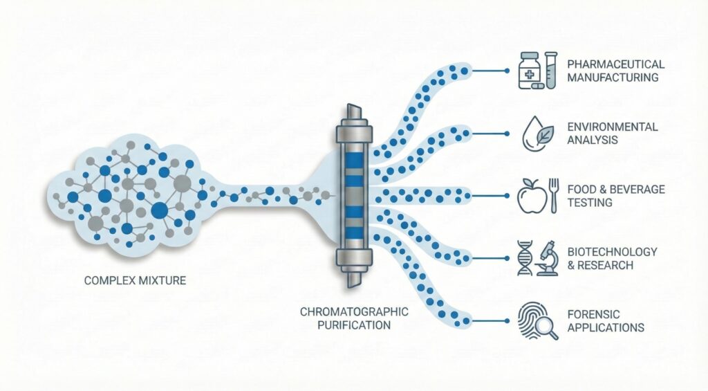 Chromatography concept illustration