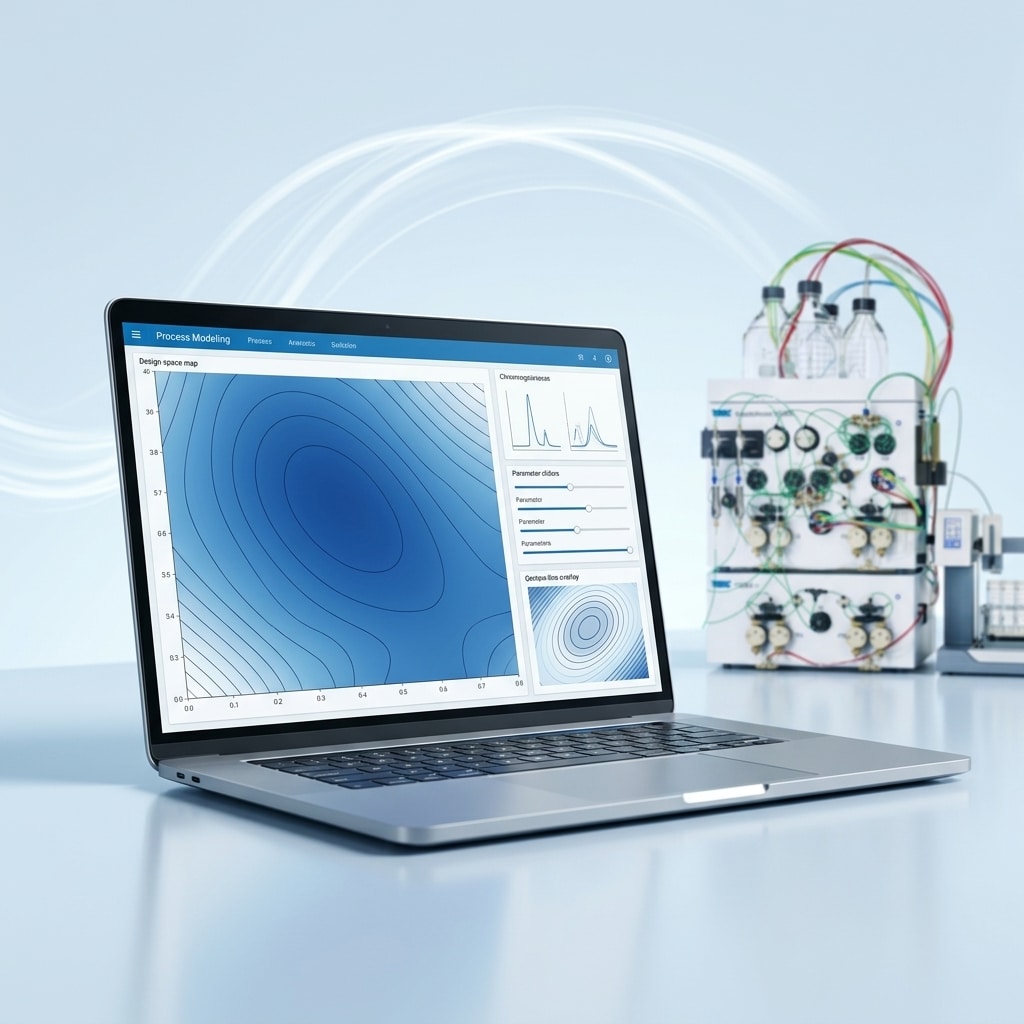 Chromatography process modeling — illustration