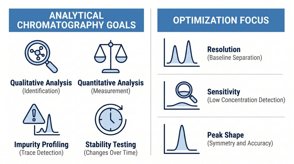 Analytical chromatography produces information