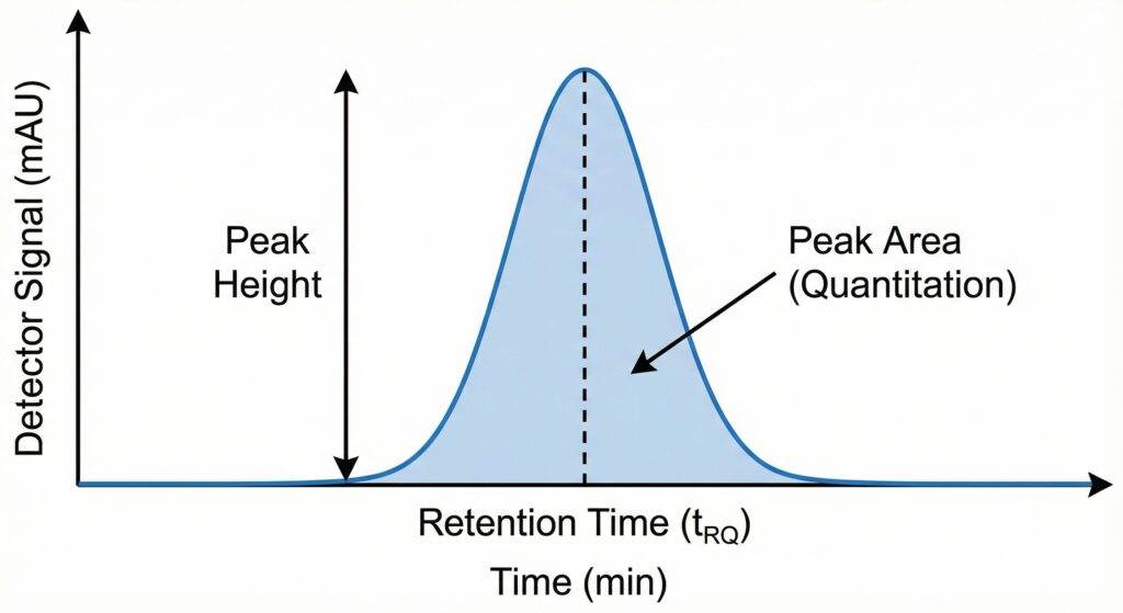 Chromatogram features diagram