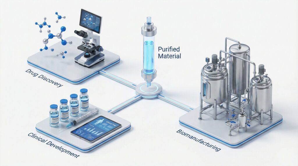 Preparative chromatography across scales